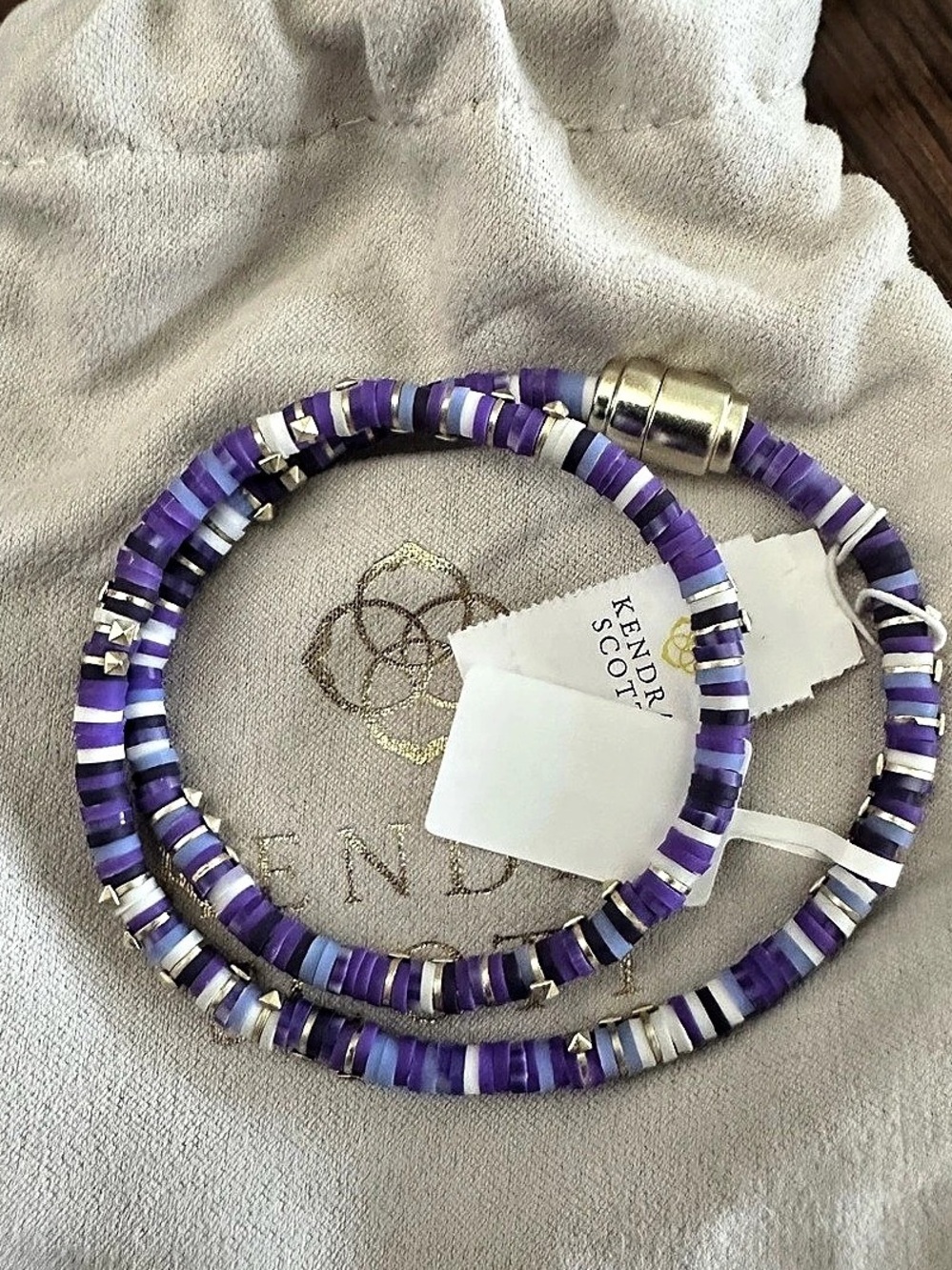 Kendra Scott Reece Wrap Purple & Gold Wrap Necklace NWT